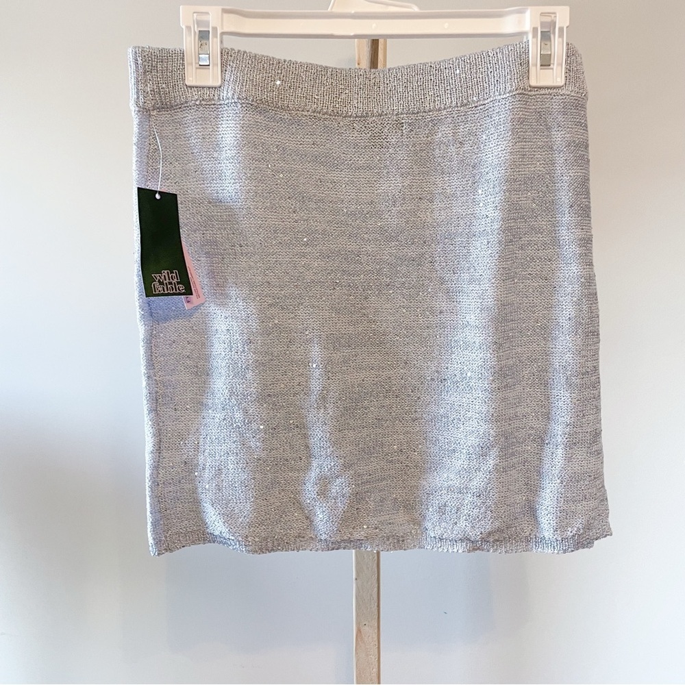Wild Fable Sequin Mini‎ Skirt Light Aqua Blue